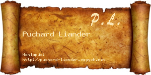 Puchard Liander névjegykártya